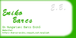 eniko barcs business card